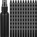 Tanlade 100 Pcs 2oz Small Spray Bottles Refillable Mini Spritzer Clear Empty Plastic Spritz Bottle Refillable Reusable Travel Size Mist Sprayer for Travel Cleaning Perfume Liquid(Black)