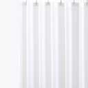 Biscaynebay Fabric Shower Curtain Short Stall Liners 72" W X 65" L, White Water Resistant Bathroom Curtains, Rust Resistant Grommets Top Weighted Bottom Machine Washable