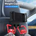 Tesla iPad Tablet Mount Headrest Accessories for Model Y(Juniper) Model 3(Highland) 2025 2024 2023 2022 2021, Back Seat Tablet Holder with Hooks for Kids, Fits 4.7-12.9" iPad Pro Air Mini