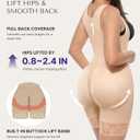 SHAPELLX Fajas Tummy Control Shapewear Open Bust Butt Lift Shaper Bodysuit, XL
