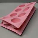 Actvty Round Chocolate Cookie Molds, 3 Pieces 12-Cavity Cylinder Chocolate Silicone Molds for Covered Oreo, Cookies Candy Jelly Mini Cakes and Muffin Baking(Pink)