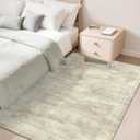 Vintage Pattern 3x5 Area Rug for Living Room, Bedroom, Low Pile Washable Decorative Rug, Soft Durable Non-Slip Carpet for Entryway, Bedside, Dorm, Home Office, Under Coffee Table, Beige