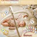 Mallify 5-in-1 Thick & Plush Baby Play Gym, Baby Play Mats for Floor, Tummy Time Mat with 6 Toys, Convertible Stage-Based Developmental from Babies to Toddlers, Ball Pit, Brown