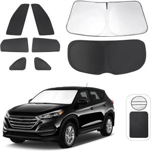 TINGLU Window Shades for Hyundai Tucson 2016-2021 (Not for 2022 Tucson) Accessories Car Side Full Windows Rear Triangular Windshield Sun Shade Sun UV Rays Privacy Protection for Camping Napping 8PCS
