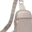 DIOMO Anti Theft Small Sling Bag for Women Crossbody Bag Trendy, RFID Fanny Packs Vegan Leather for Women Travel Belt Purse (1-Grey)