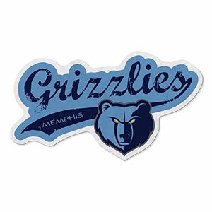 Rico Industries NBA Memphis Grizzlies Distressed Shape Cut Pennant - Home and Living Room Décor - Soft Felt EZ to Hang, 18x0.10x18