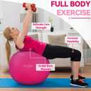 Fitvids Anti-Burst and Slip Resistant Exercise Yoga Fitness Birthing Ball with Quick Pump, 2,000-Pound Capacity, Multiple Colors and Sizes