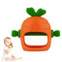 2 x Chuya Silicone Baby Teething Toys Teether for Babies 0-24 Months Carrot Hand Teethers Teething Relief Sore Gums Baby Toys for Infants