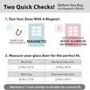 DEZ FURNISHINGS Cordless No Tools 1" Magnet Mini Blinds for Metal Doors, Room Darkening, 25" W x 42" H, White