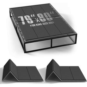 Imperius Folding Spring Box,Bunkie Board,10MM, Bed Support Flat Noodles, King Size 76x80''  Light and Thin, Breathable, Noise Minimizing,Moisture Resistant Bunkieboards