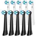 iO 10 PCS Replacement Heads Compatible with Oral B iO 2 3 4 5 6 7 8 9 10 Deep Clean Series Electric Toothbrush, Brush Heads with Medium-Hard Bristles Compatible with Oral B IO (Black/White)