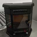 RealSmart Electric Fireplace Heater 22 in Freestanding Fireplace Stove Infrared Fireplace with 3D Flame Effect Remoted Control, Timer, Overheating Protection (Black)