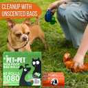 Pet N Pet 1080 Counts Orange Poop Bags for Dogs, 41% Plant Based & 59% PE Extra Thick Dog Poop Bags Rolls, 9" x 13", Unscented Pet Waste Bag