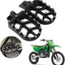 AnXin Dirt Bike Foot Pegs Wider Footpegs Foot Pedals Rests CNC for KX65 00-23 KX85 01-23 KLX 140 KLX140 08-23 KX100 98-21 KX112 22-23 KX80 Black