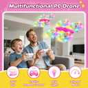 LED RC Drone for Kids 6+, Christmas Birthday Gift for Boys & Girls with Remote Batteries, 360° Flip, High Speed Mode, 45 Min Flight Indoor and Outdoor Flying Toy - RoseRed Yellow