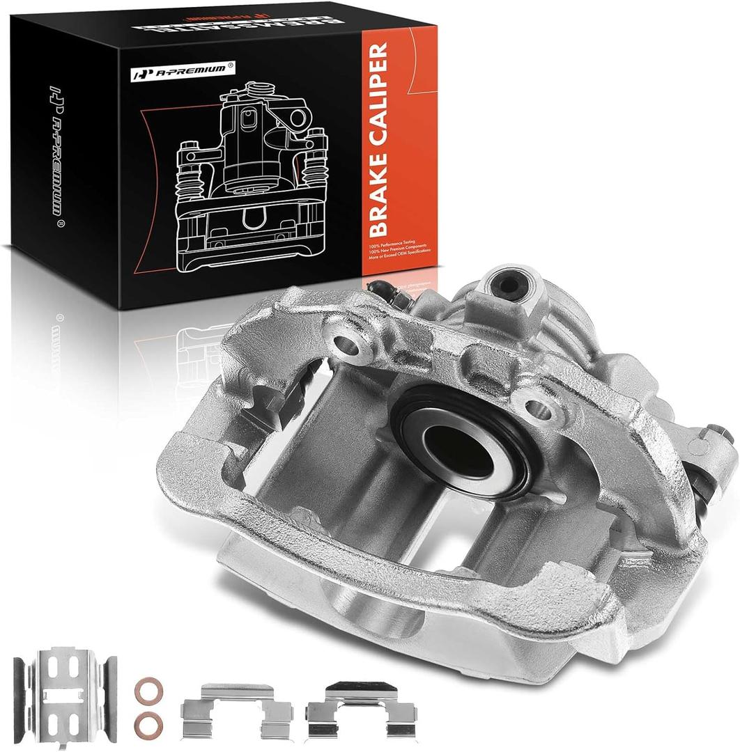A-Premium Disc Brake Caliper Assembly with Bracket Compatible with Select Chevrolet, GMC, Isuzu and Oldsmobile Models - Blazer, S10, Jimmy, Sonoma, Hombre, Bravada