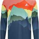 Mountain Bike Jersey Mens Long Sleeve Motocross Jersey Cycling Jersey Breathable Quick Dry Downhill BMX Off-Road (X-Large, 25)