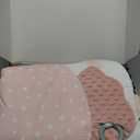 Blissful Diary Baby Play Gym & Activity Mat, 5 Developmental Zones Wooden Tummy Time Mat with 5 Detachable Sensory Toys for Motor Skills & Sensory Development, Baby Essentials Shower Gift, Pink Flower