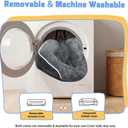 Washable Orthopedic Large Dog Bed - Dog Beds Large Sized Dogs with Removable Cover Waterproof Pet Bed with Bolster for Extra Large Pet