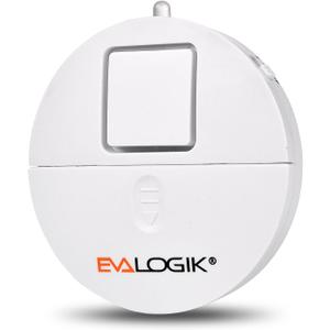 EVA LOGIK Modern Ultra-Thin Window Alarm with Loud 120dB Sound and Vibration Sensors Compatible with Virtually Any Window, Glass Break Alarm Perfect for Home, Office, Dorm Room
