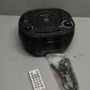 Retekess TR621 CD Player Boombox, Cassette Tape Player AM FM Radio, Stereo Sound, USB and TF Card Playback with Remote Control, Tape Recording, for Home(Black)