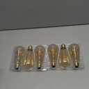 ST19 Filament Amber Glow Vintage Edison Light Bulb Filament Bulb 5W with Amber Glass, 90+ High CRI, Dimmable 2200K Amber White, E26 Medium Base, UL Listed