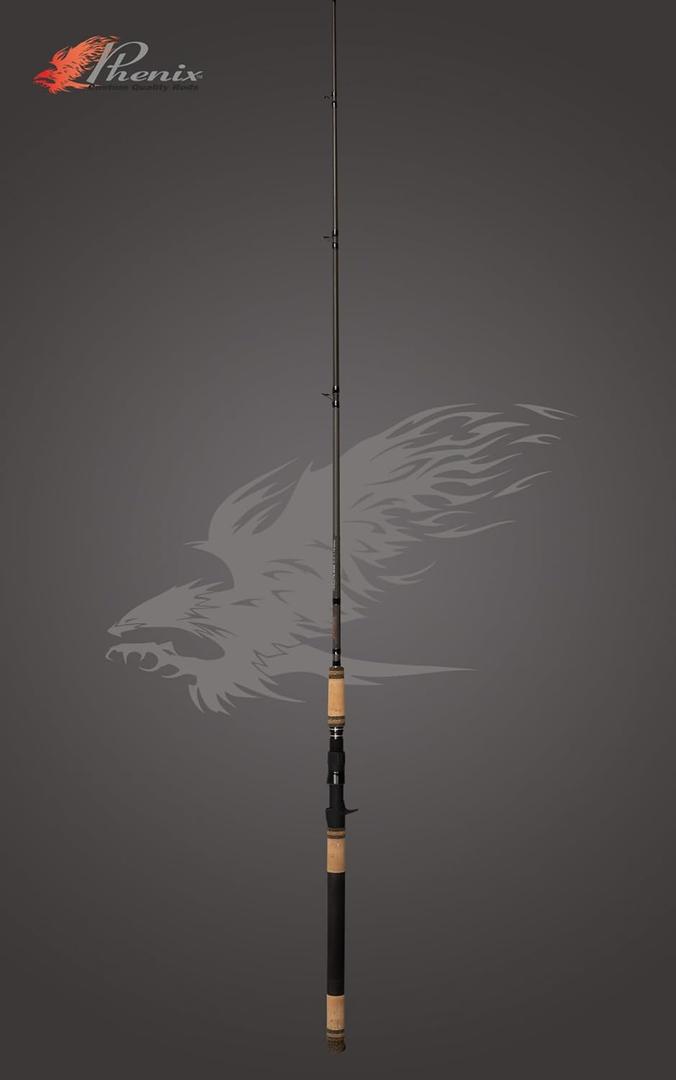 Phenix Rods PRO Casting / 9' / 1 PC / 15-40 LB LINE Rating/Moderate/Fast Taper Action / 2-6 OZ Lure Weight/Essex SIC Guides/Fuji TDPS Reel SEAT/Custom Cork & EVA Handle
