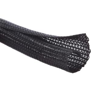 Alex Tech 25ft - 1/2 inch Cord Protector Wire Loom Tubing Cable Sleeve Split Sleeving For USB Cable Power Cord Audio Video Cable Protect Cat From Chewing Cords - Black