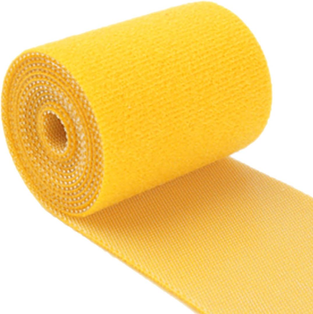 IFNOW Hook and Loop Cable Ties Electrical 32FT Reusable Fastening Tape Double-Sided Cable Ties Hook-and-Loop Management Tape Strength 2''/Width (Yellow)