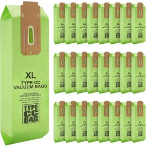 25 Packs Vacuum Bags for Oreck Type CC, Compatible with All Oreck XL Upright Vacuum Cleaner - Replaces Part # CCPK8DW (Green)