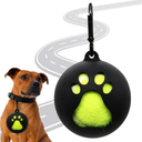 Dog Tennis Ball Holder Accessory - Leash Attachment, Lightweight Silicone for Convenient and Fun Playtime - Fits Standard Tennis Ball Size (Black) 2 Pcs
