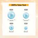 300Pcs Pearl Vase Filler, Lightblue No Hole Faux Pearl Beads for Centerpieces Vases, Candle Centerpieces, Wedding Birthday Party Home Decor 8/10/14/20mm