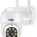 Hiseeu 3MP Security Camera Outdoor, WiFi Camera, Auto Tracking&Light Alarm Floodlight & Color Night Vision, Two-Way Audio, Plug-in Cable, Compatible Wireless System