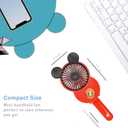 LACOVIA Cute Mouse Misting Mini Fan, Handheld Portable USB Rechargeable Fan with 3 Adjustable Speeds, Foldable For Travelling(Red)