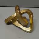 LCCCK Infinity Knot Sculpture Gold Knot Decor Object, Abstract Knick Knacks Coffee Table Modern Statue, Gold Sculpture for Home Living Room Table Ornaments and TV Stand Bookshelf Decorative