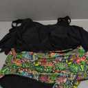 Mooncore Womens Plus Size Swimsuit High Waisted Tankini Bathing Suits Two Piece Flounce Bikini Swimsuit 2XL