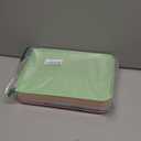 8-Piece Large Wheat Straw Tray Set, 12" x 8.7" Unbreakable Lightweight Serving Dishes for Fast Food, Crafts, Jewelry, or Organizer - Plastic Art Activity Trays (Medium)