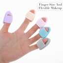 50 Pcs Finger Mini Makeup Sponge Set for Foundation, Concealer, Face Powder, Under Eye Setting, Cosmetic Tool 