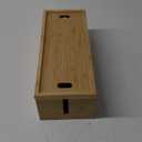 Bamboo Cable Management Box, Medium Cord Organizer Box Cable Box to Hide Wires & Power Strips for Desktop Storage Cord Holder for Office Home,No Assembley Required (Natrual)