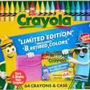 Crayola Crayon Box (64 Count), With Limited Edition Colors & Plastic Case, Arts & Crafts Coloring Supplies for Kids, Back to School Essentials, Ages 3+