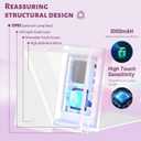 Travel Makeup Mirror with Lights Valentines Day Gifts for Her, Girlfriend, Wife, Birthday Gifts, Rechargeable Portable Compact Mirror, Lighted Makeup Mirror with 72 LEDs 3 Color Light Modes