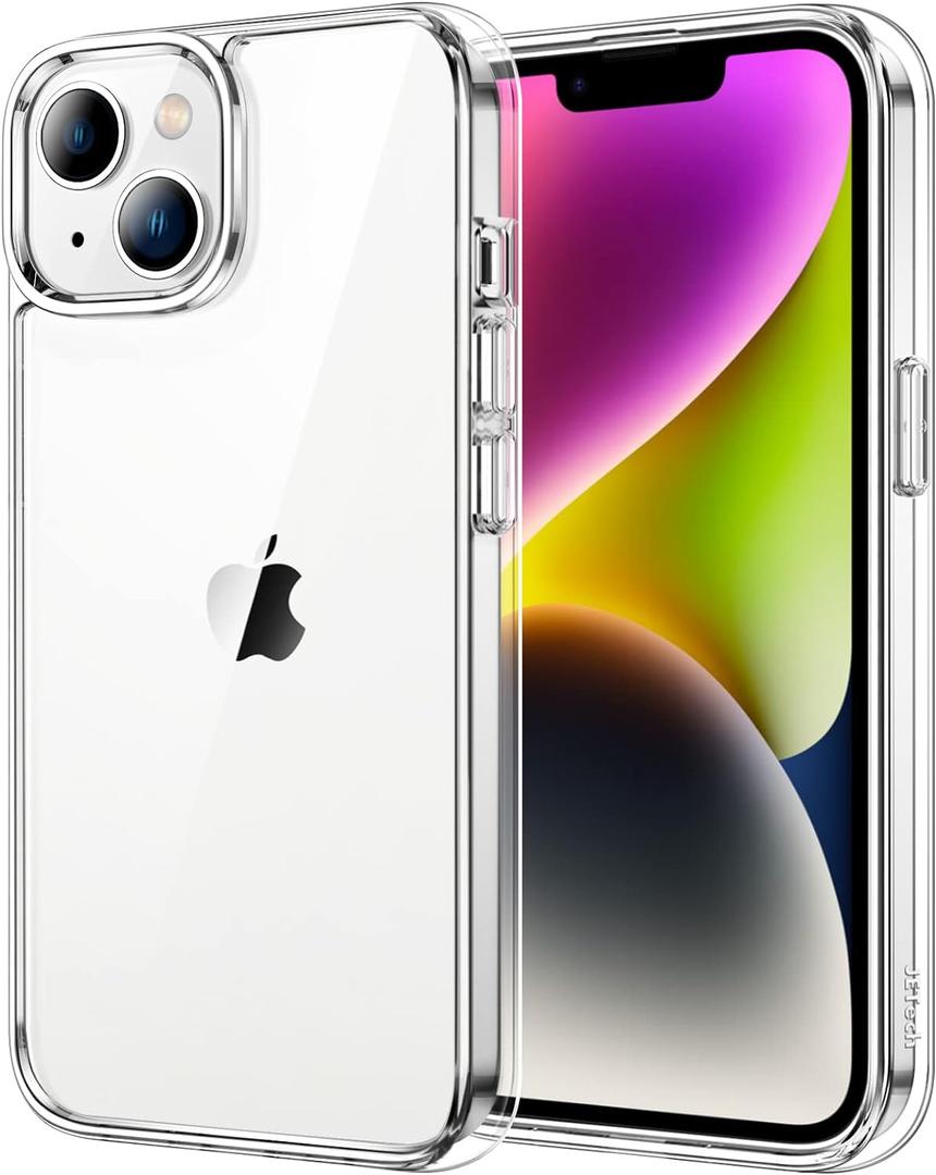 JETech Case for iPhone 14 Plus 6.7-Inch, Non-Yellowing Shockproof Phone Bumper Cover, Anti-Scratch Clear Back (Clear)