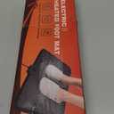 Hodeamy Heated Floor Mat Under Desk for Foot Warmer  Wider 110V Adjustable Temperature Electric Space Heaters Heating Pad  Carbon Crystal & Energy Saving Feet Warmers for Office,Home (Black Gray)