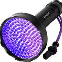 GLOSSDAY Blacklight Flashlight, 128 LED UV Flashlights, Upgraded Bright Ultraviolet Flashlight Professional Black Light for Dog/ Cat, Hunting Scorpions
