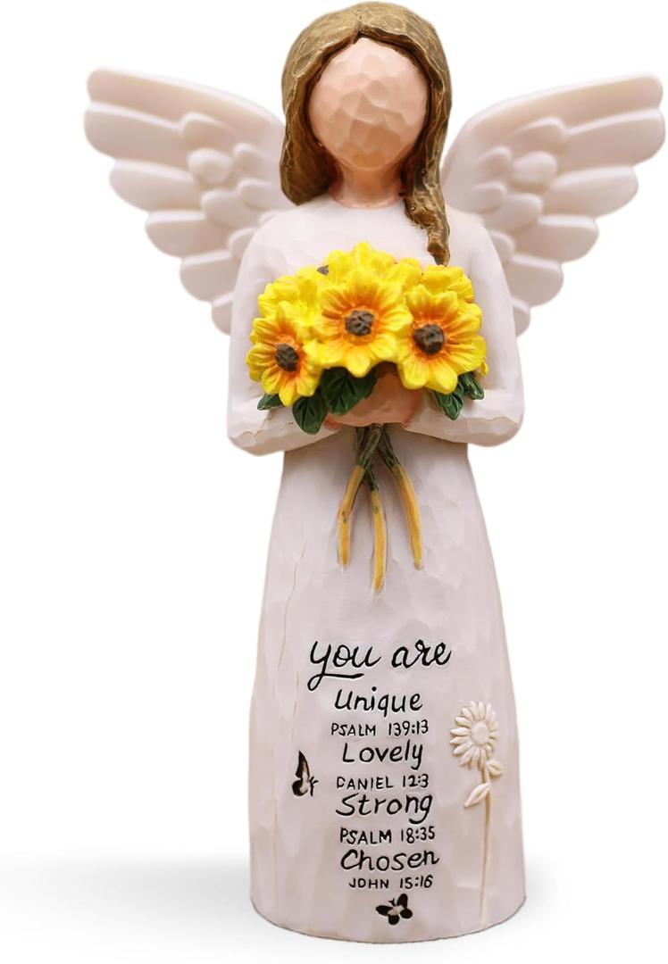 Christian Gifts for Women Birthday Unique, Religious Gifts for Women, Friends, Mom, Sister-Spiritual Inspirational Gift, Hand-Painted Sunflower Angel Figurine Christian Gifts for Women Birthday Unique, Religious Gifts for Women, Friends, Mom, Sister-Spiritual Inspirational Gift, Hand-Painted Sunflower Angel Figurine