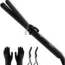 Simersure Curling Iron 1 Inch, Long Barrel Ceramic Hair Wand, Fast Heating Hair Curler with 12 Heat Settings with LED Display, Hair Curling Wand Styling and Lasting on All Hair Types, Dual Voltage for Travel