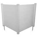 4ft H x 4ft W (2 Panels) No Dig Enclo Premium White Vinyl Privacy Screen, Outdoor Privacy Panels, Use As Air Conditioner Fence, Trash Can Enclosure, Pool Equipment Enclosure, ZP19014