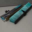 TidyBliss 18 Push Broom Outdoor Heavy Duty, Large Commercial Stiff Bristle Brush with 63 inches Long Handle for Garage Shop Garden Yard Patio Deck Street Warehouse Lawn Driveway (Green)