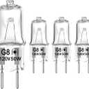 Halogen Light Bulb for GE Microwave Oven, Appliance Bulb for GE Over The Stove Range Microwave Hood, 120V 50W Night Light/Stove Light Bulb, Replaces WB08X10057 WB08X10051, 4 Pack