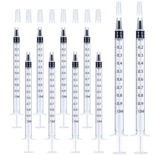 1ml Syringe for Liquid, Oral, Scientific Labs, Measurement, Dispensing, with Cap- 10 Pack 1ml Syringes